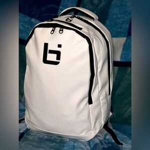 Ballislife white leather backpack